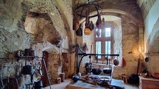 Люксембургзамок Вианден.LuxembourgCastle Vianden.Basilica of Saint Willibrord.Luxemburg Schloss.