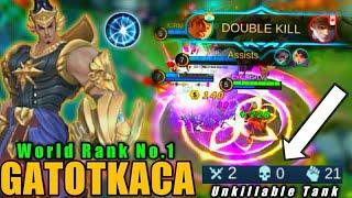 World Rank No.1 Gatotkaca Gameplay  Mobile legends Bang Bang