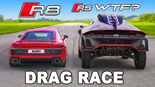Audi R8 v RS Q e-tron DRAG RACE