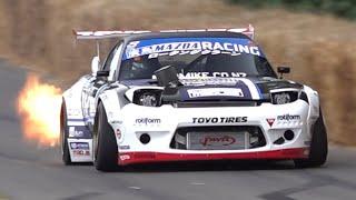 11.000rpm 4-Rotor 26B Mazda RX-7 MADBUL  Mad Mike Drift SHOW at Goodwood FOS