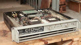 CROWN 2400  amplifier restoration  24 transistor amplifier restore