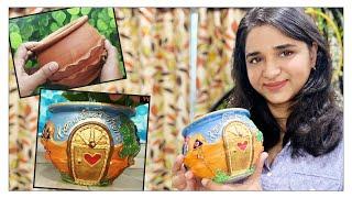 Best Out of Waste  Recycle Craft  Handi Decoration  Matki Decoration  Pot Painting  DIY