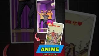 How to convert Cartoon Anime 100% New Trick  New app convert to Anime video  #shorts #aianime