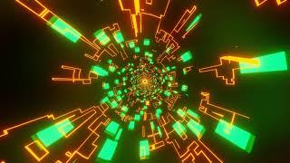 VJ LOOP NEON Red Green Tunnel Abstract Background Video Simple Lines Pattern 4k Screensaver