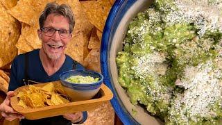 Tangy Simple Guacamole Verde with Tomatillo Salsa