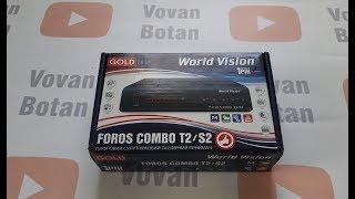 Распаковка DVB-T2S2 ресивера WORLD VISION FOROS COMBO