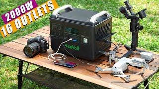 Portable Power Station WSupercharging AceVolt Campower 2000Charge Ebikes & Electronics Anywhere