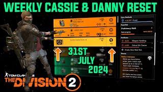 The Division 2 WEEKLY CASSIE MENDOZA & DANNY WEAVER RESET LEVEL 40  July 31st 2024