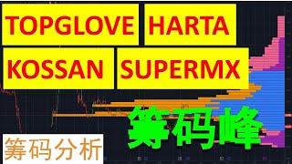 大马手套股4大天王 HARTA TOPGLOV KOSSAN SUPERMX 盘后筹码主力线分析