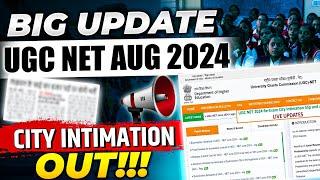 UGC NET Re Exam August 2024 City Intimation  UGC NET Re-Net 2024 Slip Out City Intimation Out  PW