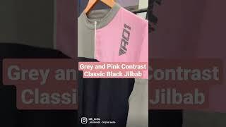 Grey and Pink Contrast Classic Black Jilbab  Latest Jilbab  #trendingshorts