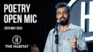 Live Poetry Open Mic at The Habitat 20th May 2024