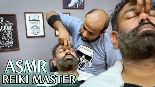 REIKI MASTER DEEP TISSUE HEAD MASSAGE  ASMR Relaxation  Indian barber