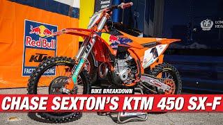 Hes all about wanting the bike balanced - Chase Sextons Red Bull KTM 450 SX-F  Bike Breakdown