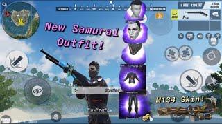 ROS  Buying New Samurai Outfit  New M134 Skin & MORE  Rules of Survival New Update