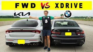 2021 BMW 330i Xdrive against Kia K5 GT the unusual match Drag and roll race.