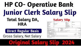 HP Cooperative Bank Junior Clerk Original Salary Slip 2024  starting Salary