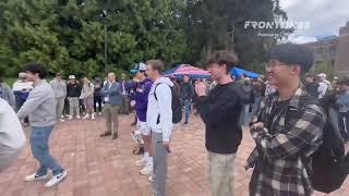 LOL University Of Washington Frat Boys Challenge Antifa Thugs To Push-Up Contest