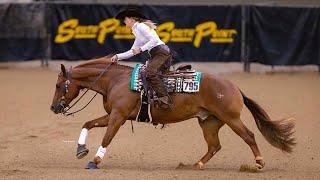 Gina Maria Schumacher Reining Horses in Open Derby with a whopping 230