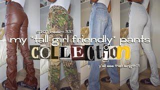 my pants collection *tall girl friendly*  jeans sweats cargo pants etc.