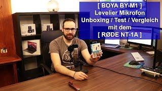 BOYA BY-M1 Lavelier Mikrofon Unboxing  Test  Vergleich mit RODE NT-1A HD