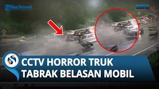 CCTV HORROR Detik-detik Truk SERUDUK Belasan Mobil di Tol Cipularang Tangisan Korban Terdengar