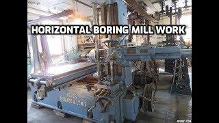 Old Steam Powered Machine Shop 61  Horizontal Boring Mill Work