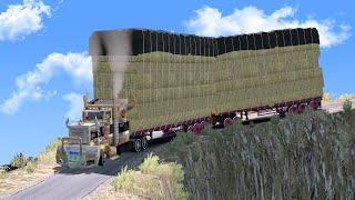 Overloaded Trailer - the most dangerous road  Euro Truck Simulator 2