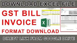 Download GST Bill & Invoice in Excel file