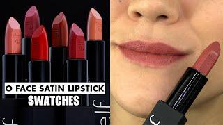 NEW elf O Face Satin Lipsticks  LIP SWATCHES & REVIEW