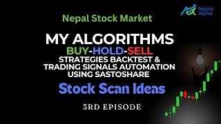 My Algorithms Generate Back-test and Automate Trading Strategies