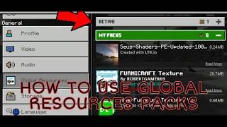 HOW TO USE GLOBAL RESOURCES PACKS MINECRAFT