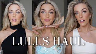 Lulus TRY ON HAUL  Wedding Guest Bridal Shower and Rehearsal Dinner Dresses