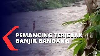 Pemancing Terjebak Banjir Bandang di Sungai Serayu