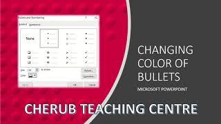 Changing Colour of Bullets- PowerPoint Presentation
