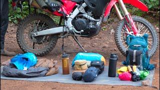 Dual SportLight Adventure Motorcycle Camping Gear Breakdown