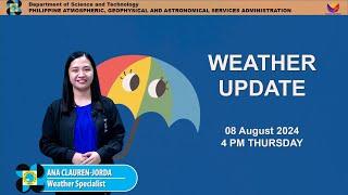 Public Weather Forecast issued at 4PM  August 08 2024 - Thursday