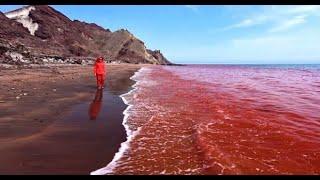 Blood Beach red beach of Hormuz island  Iran