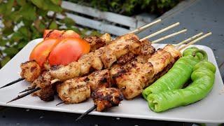 Turkish Chicken Skewer  Tavuk Sis  Chicken Kebab Tikka Boti 