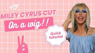 The Miley Cyrus cut  On a wig Wig cutting tutorial