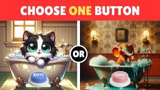 Choose One Button BOY or GIRL Edition  CLIUES MASTERS