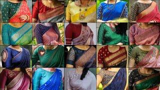 Latest Trendy Boat Neck Blouse Designs️Simple Boat Neck Blouse Collections For Silk Sarees