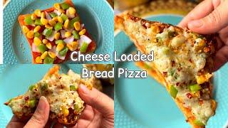 Cheese Loaded Bread Pizza  Cheese Lover Recipes  Cheesy Snack Ideas  Homemade Pizza Bread