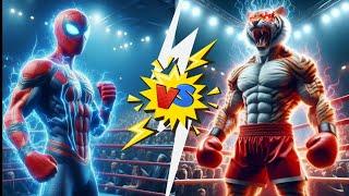 spider-man vs savage tiger . Revenge fight