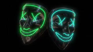 4K Spinning Neon Mask Visual - VJ Loop
