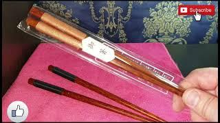 Японские бамбуковые палочки для еды ручной работы. Цвет японский каштан.