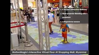 MotionMagixs Interactive Floor at Shopping Mall Myanmar