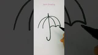 Umbrella  drawing from letter nn #jasimdrawing #art