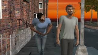The Heavy Walk - Duo - Male Weight Gain Animation