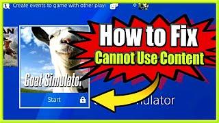 How to Fix PS4 Cannot Use Content ERROR or Cannot Connect To Server 3 Methods and More